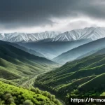 Home 21 모로코에서 비 오는 지역 - A panoramic view of the Middle Atlas mountains in Morocco during early spring, showcasing dense ceda...